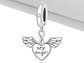 Charm Dije Plata 925 Corazon Alas My Angel - Miniatura 5