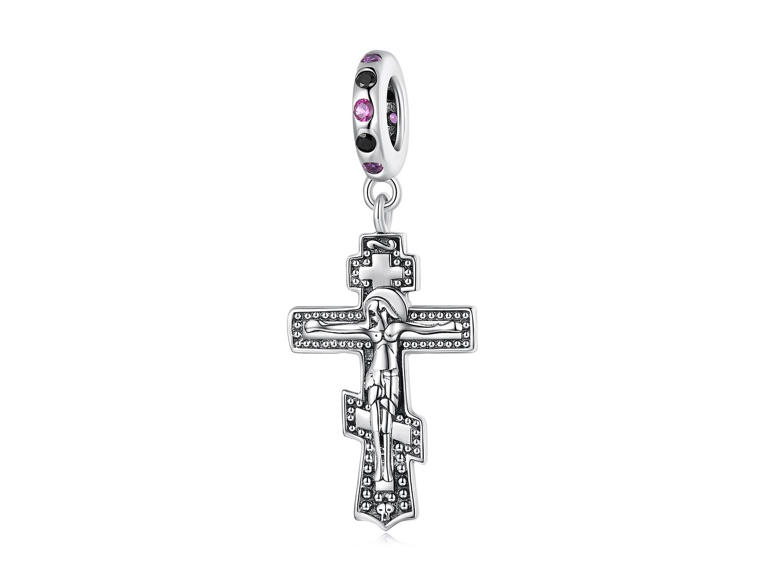 Charm Dije Plata 925 Cruz Crucifijo Cristo  1