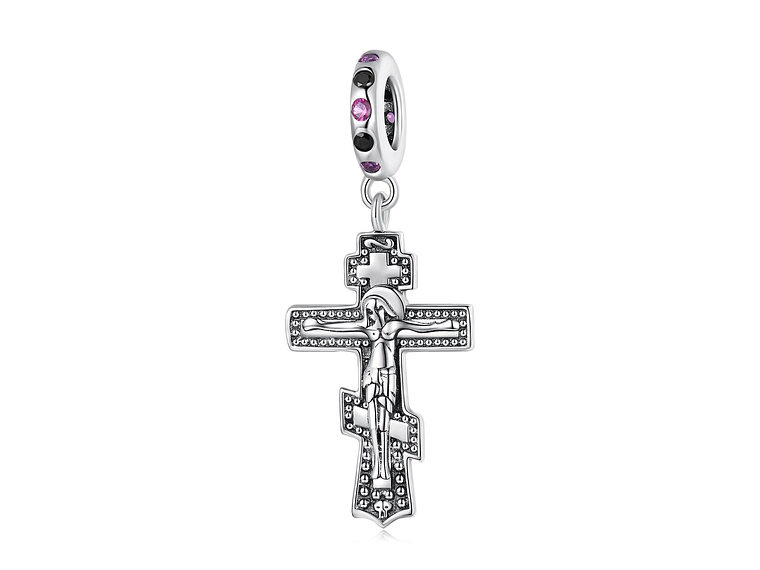 Charm Dije Plata 925 Cruz Crucifijo Cristo  1