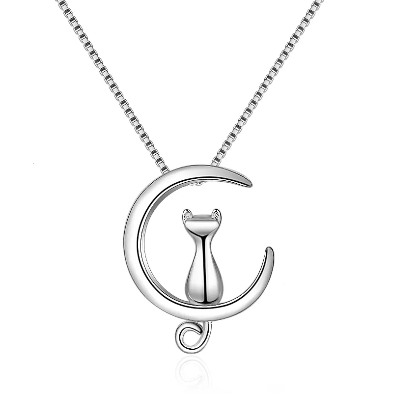 Collar Gato Luna Plata 925