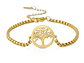 Pulsera Arbol de la Vida Dorado Acero - Miniatura 1