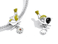 Charm Dije Plata 925 Pajaro Ave Amarillo en Flor - Miniatura 2