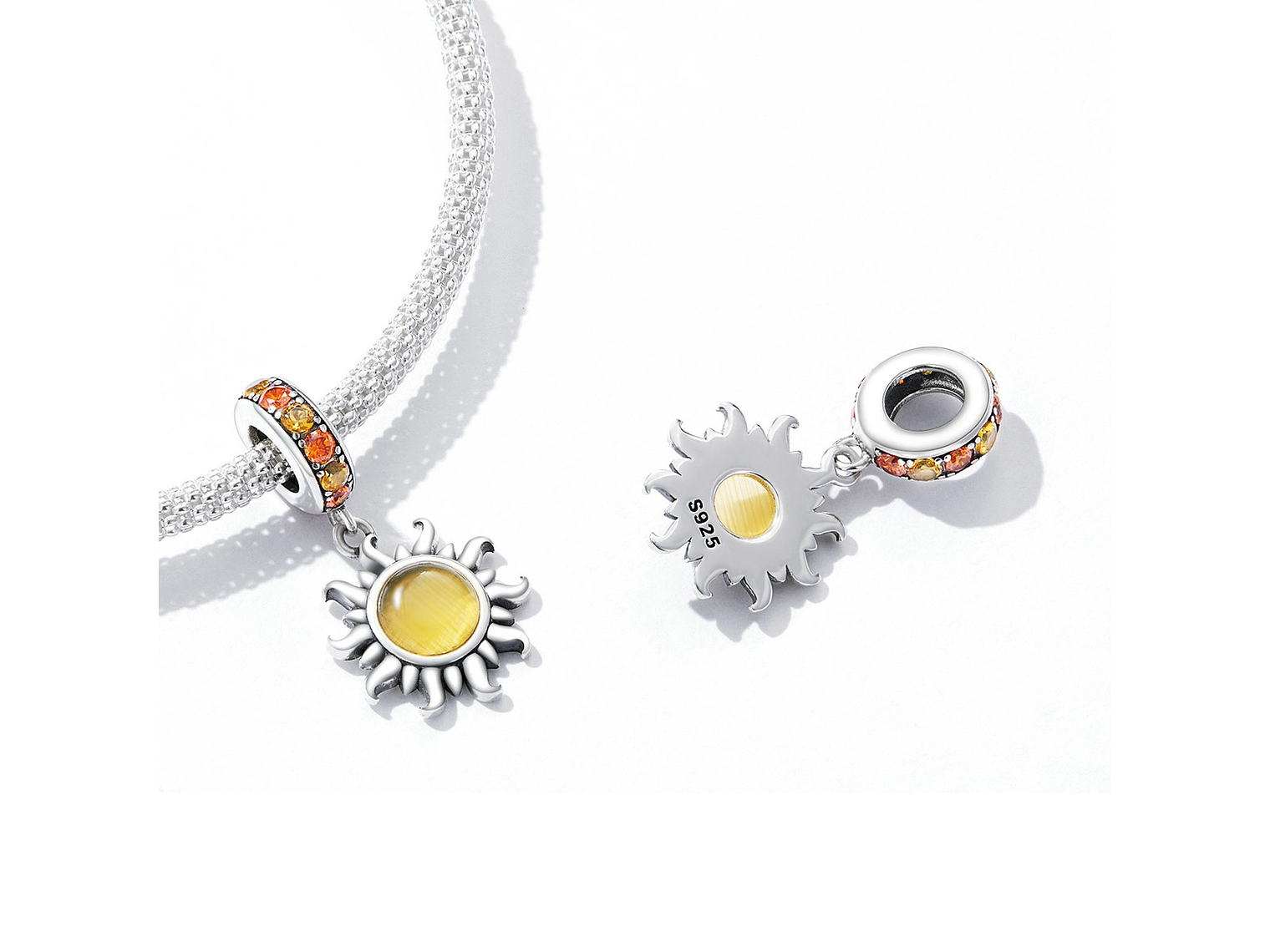 Charm Dije Plata 925 Sol Brillante  3