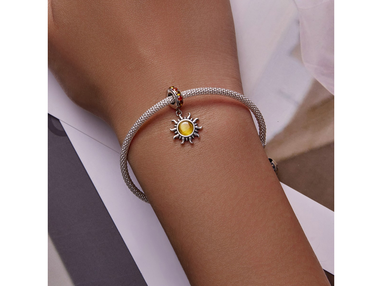 Charm Dije Plata 925 Sol Brillante  4