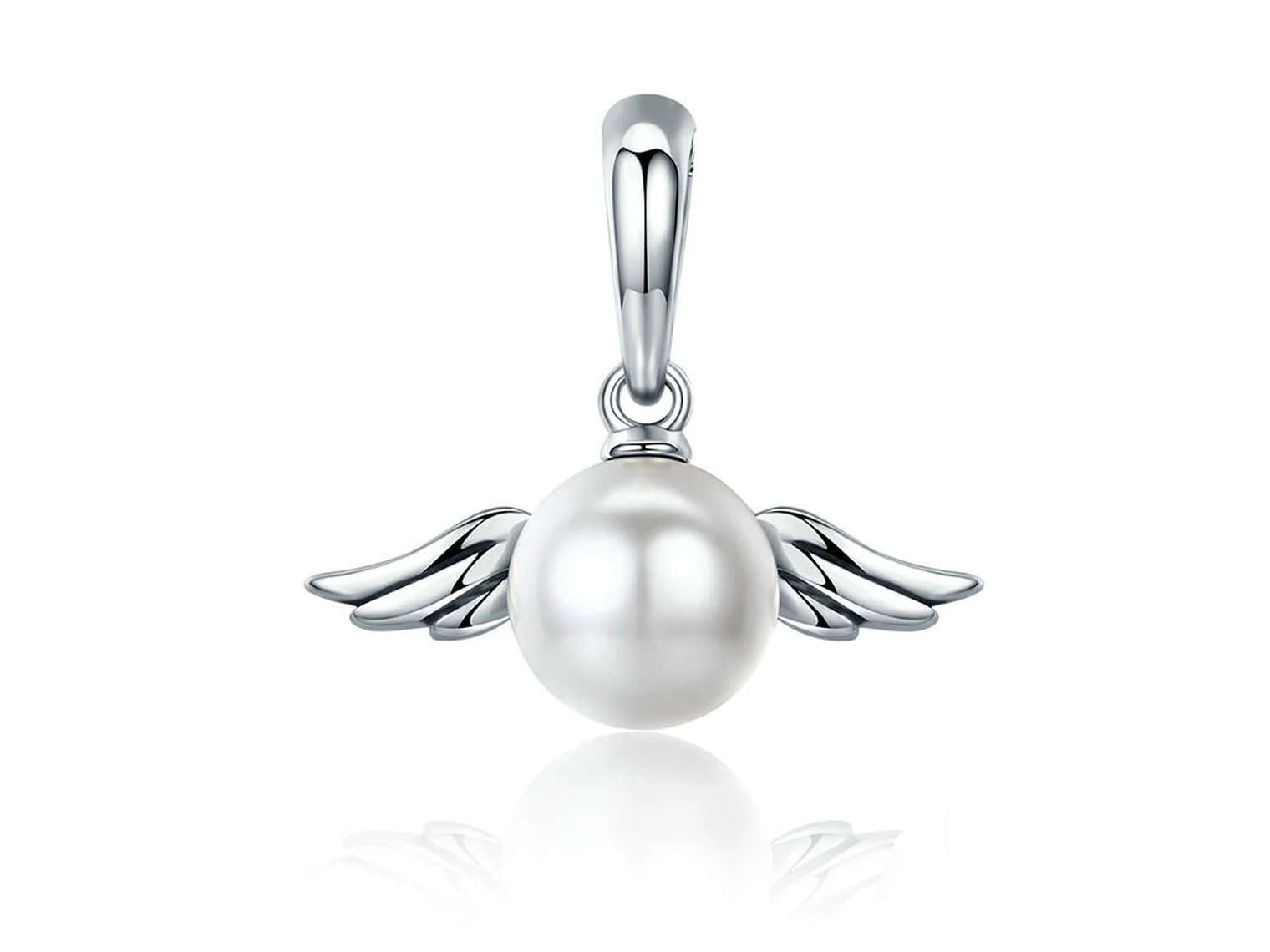 Charm Dije Plata 925 Alas de Angel Perla 1