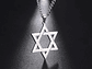 Colgante Collar Estrella David Acero Plateado - Miniatura 4
