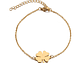 Pulsera Trebol de La Suerte Dorada Acero - Miniatura 1