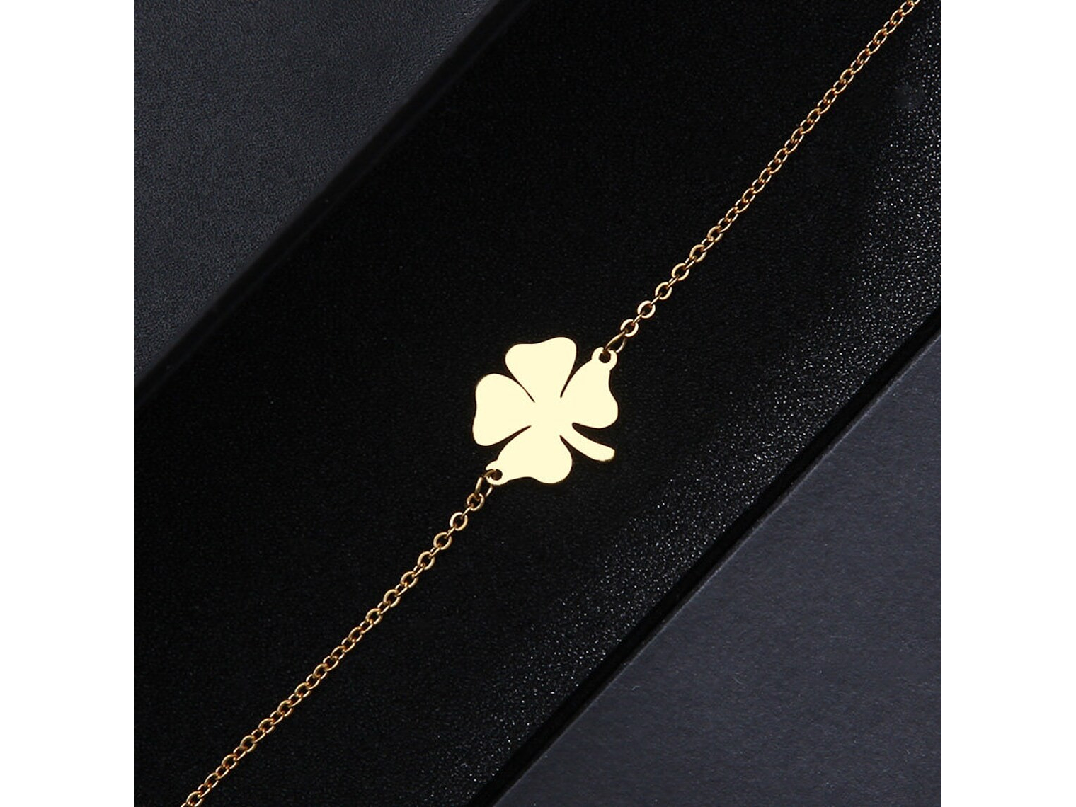 Pulsera Trebol de La Suerte Dorada Acero 5