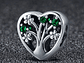Charm Dije Plata 925 Corazon Arbol Verde - Miniatura 4