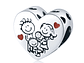Charm Dije Plata 925 Corazon Familia Love - Miniatura 1