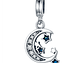 Charm Dije Plata 925 Luna y Estrellas Azul - Miniatura 1