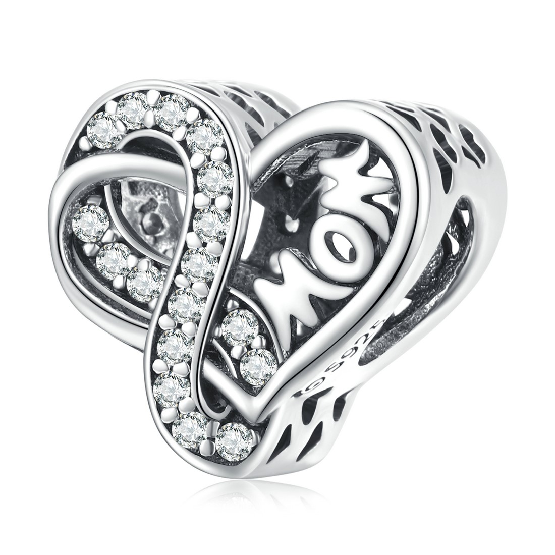 Charm dije plata 925 corazón infinito