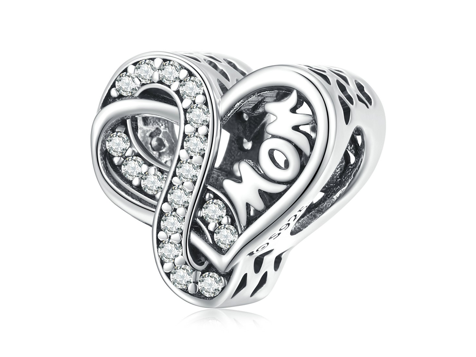 Charm Dije Plata Corazon Infinito Mom 1