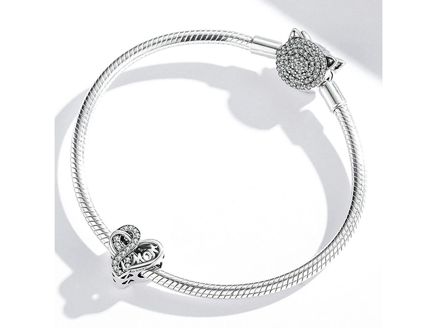 Charm Dije Plata Corazon Infinito Mom 2