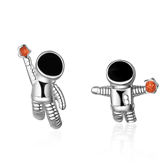 Aros Asimetricos Astronautas Plateado