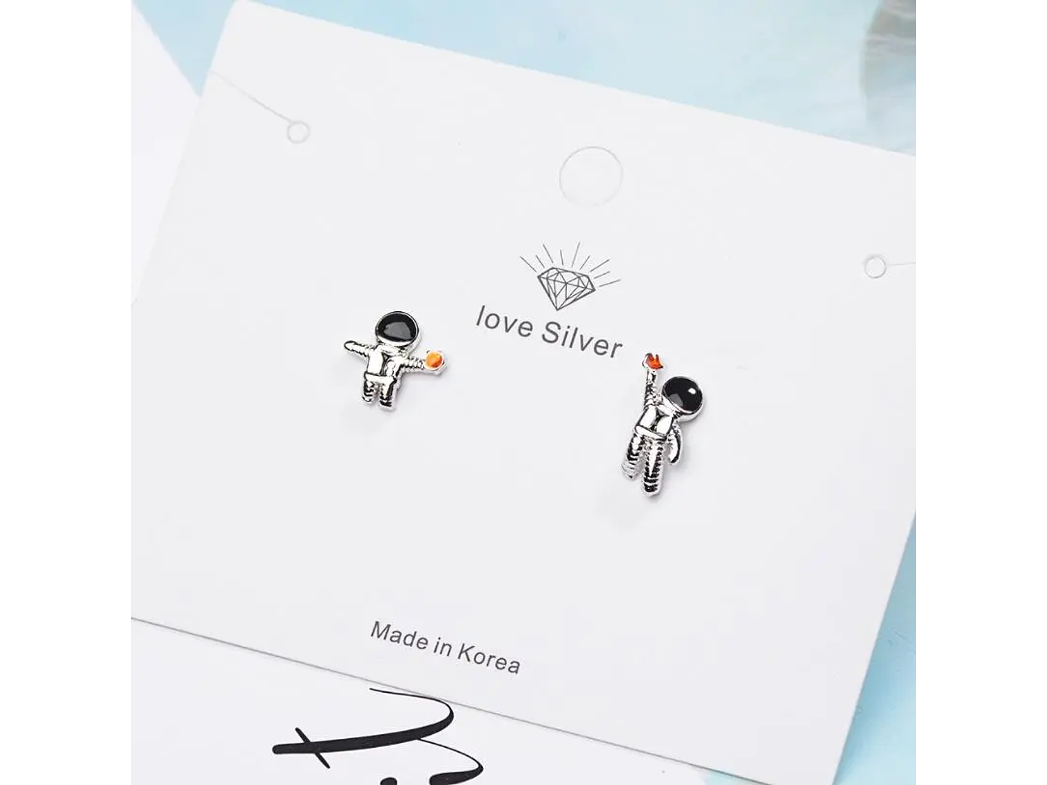 Aros Asimetricos Astronautas Plateado 3