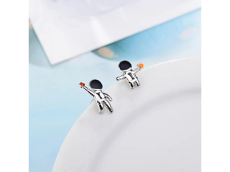 Aros Asimetricos Astronautas Plateado 5