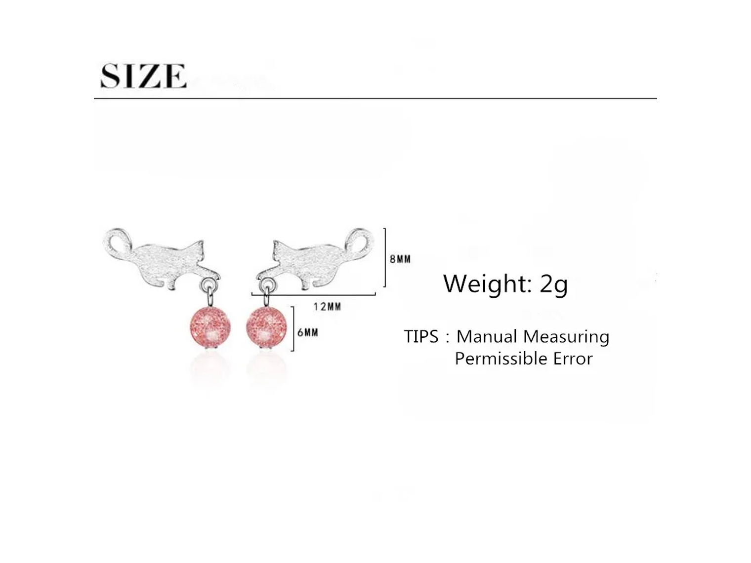 Aros Gatito Jugueton Bolita Rosada 5