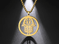 Colgante Collar Mano de Fatima Hamsa Acero Dorado - Miniatura 5