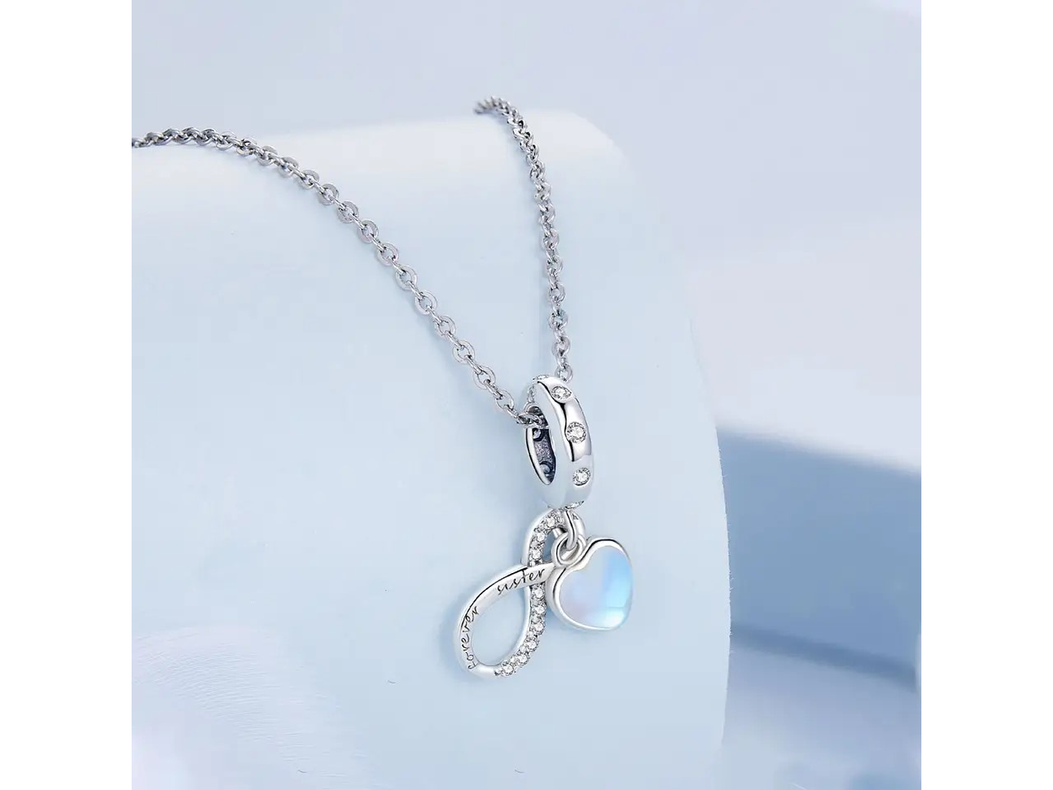 Charm Dije Plata 925 Infinito Corazon Sister  4