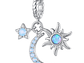 Charm Dije Plata 925 Luna Estrella y Sol - Miniatura 1