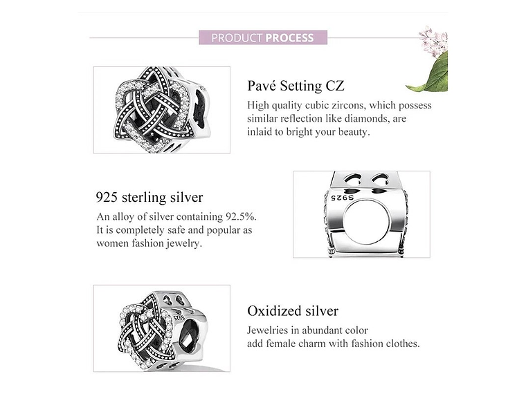 Charm Dije Plata 925 Triqueta Nudo Celta de Amor 7