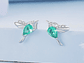 Aros Plata 925 Colibri Pajaro Verde Hummingbird - Miniatura 5
