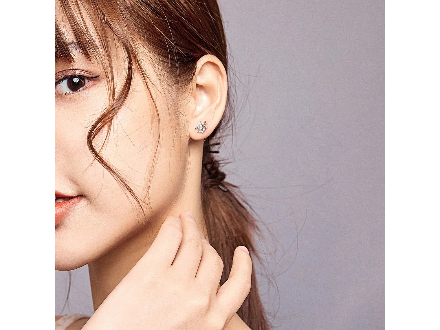 Aros Plata 925 Tortuga Marina Celeste 7