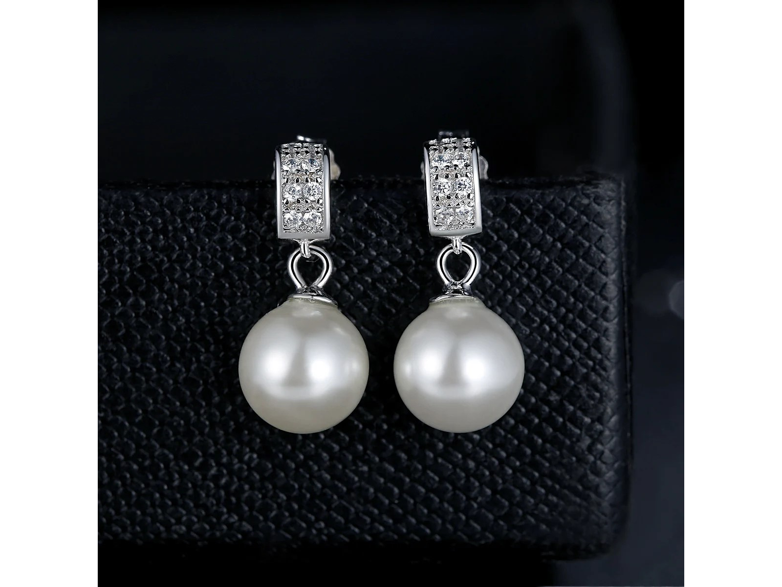 Aros Plata 925 Perla Blanca y Circones 6