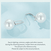 Aros Plata 925 Perla Colgante Blanca