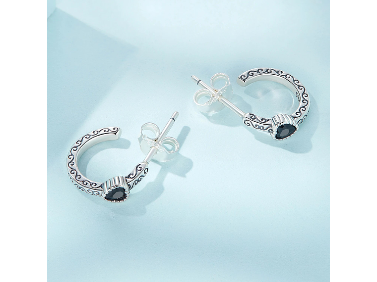 Aros Plata 925 Semi Argolla Corazon 5