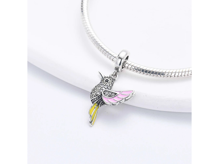 Charm Dije Colgante colibrí Ave Tricolor 2