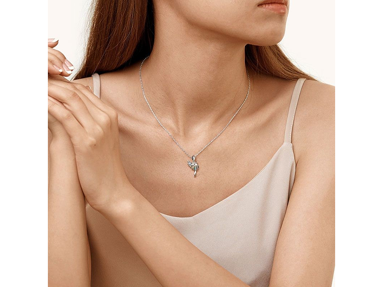 Charm Dije Colgante Colibrí Ave Pajaro de Cola 3