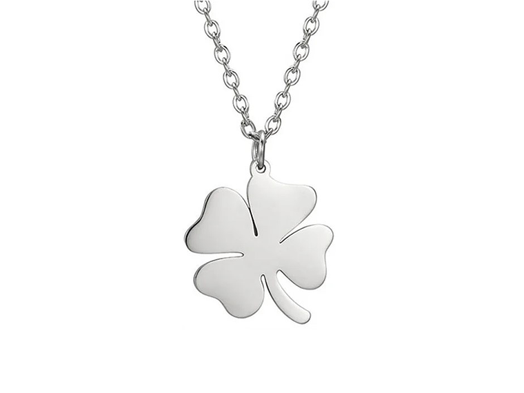 Colgante Collar trébol 4 Hojas 1097 Acero Plateado 1