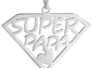 Collar Super Papa Acero Plateado - Miniatura 4