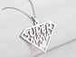 Collar Super Mama Acero Plateado - Miniatura 2