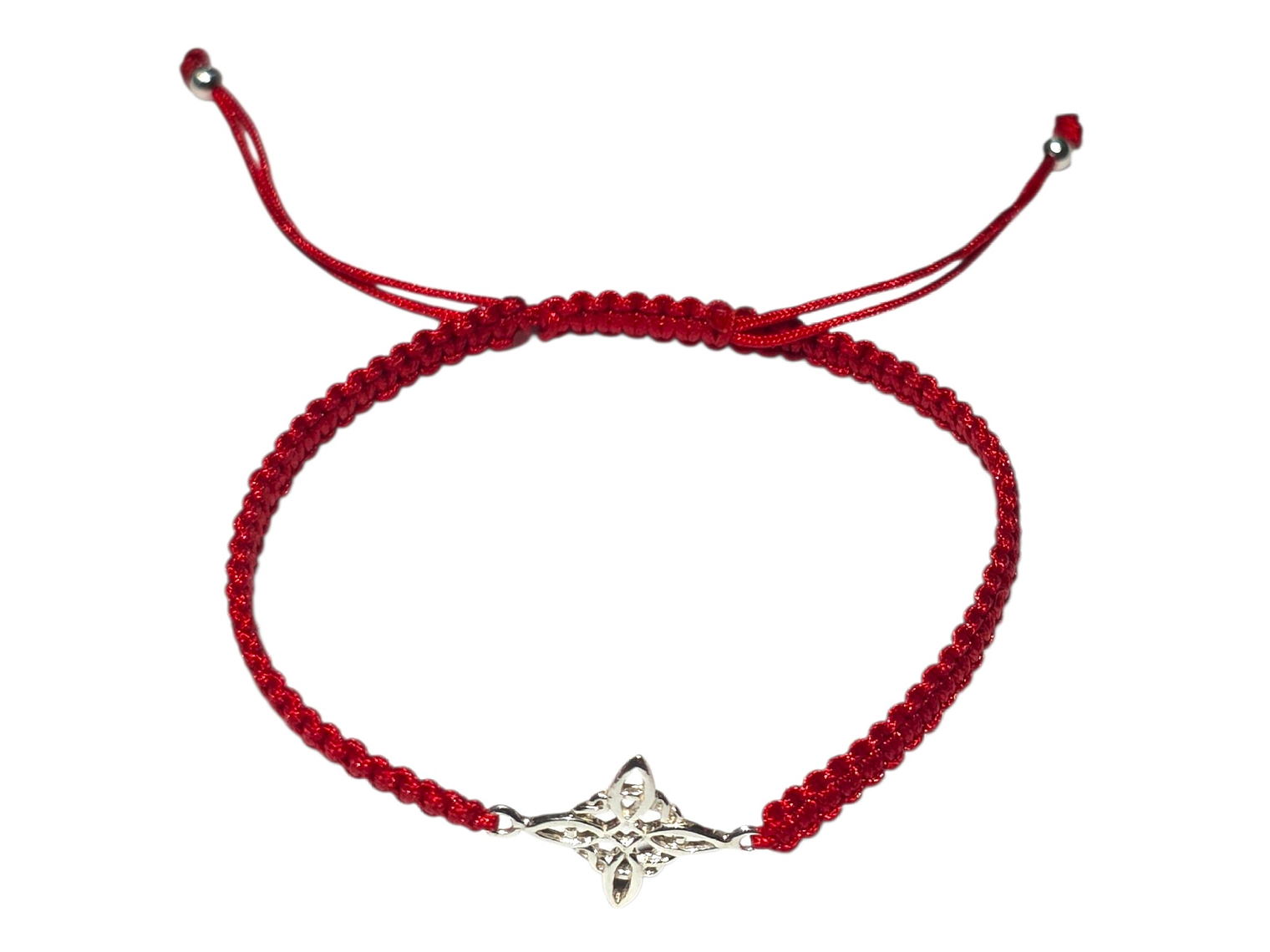 Pulsera Plata 925 Nudo de Bruja Hilo Rojo Trenzado 3