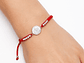 Pulsera Plata 925 San Benito Hilo Rojo Bolitas Trenzado - Miniatura 2