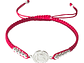 Pulsera Plata 925 San Benito Hilo Rojo Bolitas Trenzado - Miniatura 3
