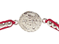 Pulsera Plata 925 San Benito Hilo Rojo Bolitas Trenzado - Miniatura 5
