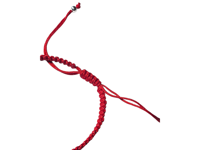 Pulsera Plata 925 Nudo de Bruja Hilo Rojo Circones Trenzado 3