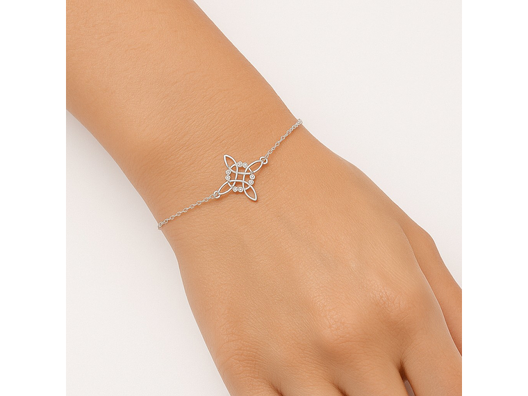 Pulsera Plata 925 Nudo de Bruja Celta Circones 4