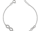 Pulsera Plata 925 Dos Infinitos y Circones - Miniatura 1