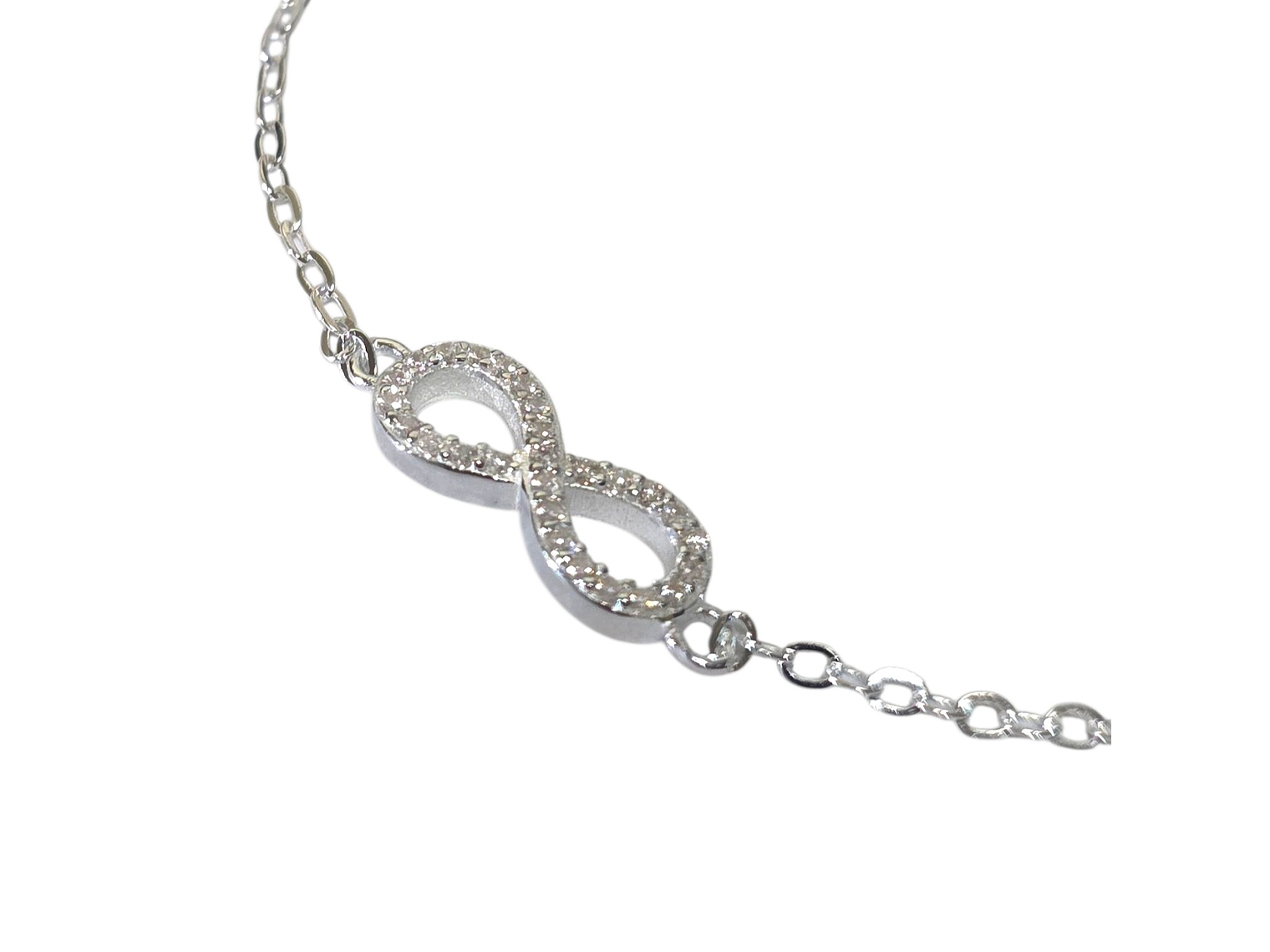 Pulsera Plata 925 Dos Infinitos y Circones 3