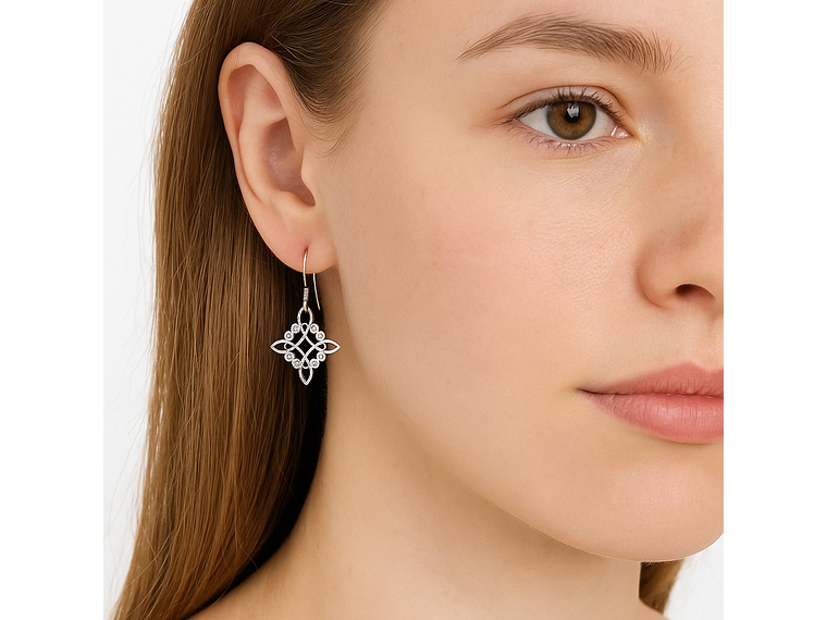 Aros Plata 925 Nudo de Bruja Celta y Circones 4