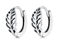 Aros Plata 925 Argollas Huggie Hojas de Otoño 12mm - Miniatura 1