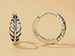 Aros Plata 925 Argollas Huggie Hojas de Otoño 12mm - Miniatura 2