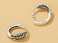 Aros Plata 925 Argollas Huggie Hojas de Otoño 12mm - Miniatura 3