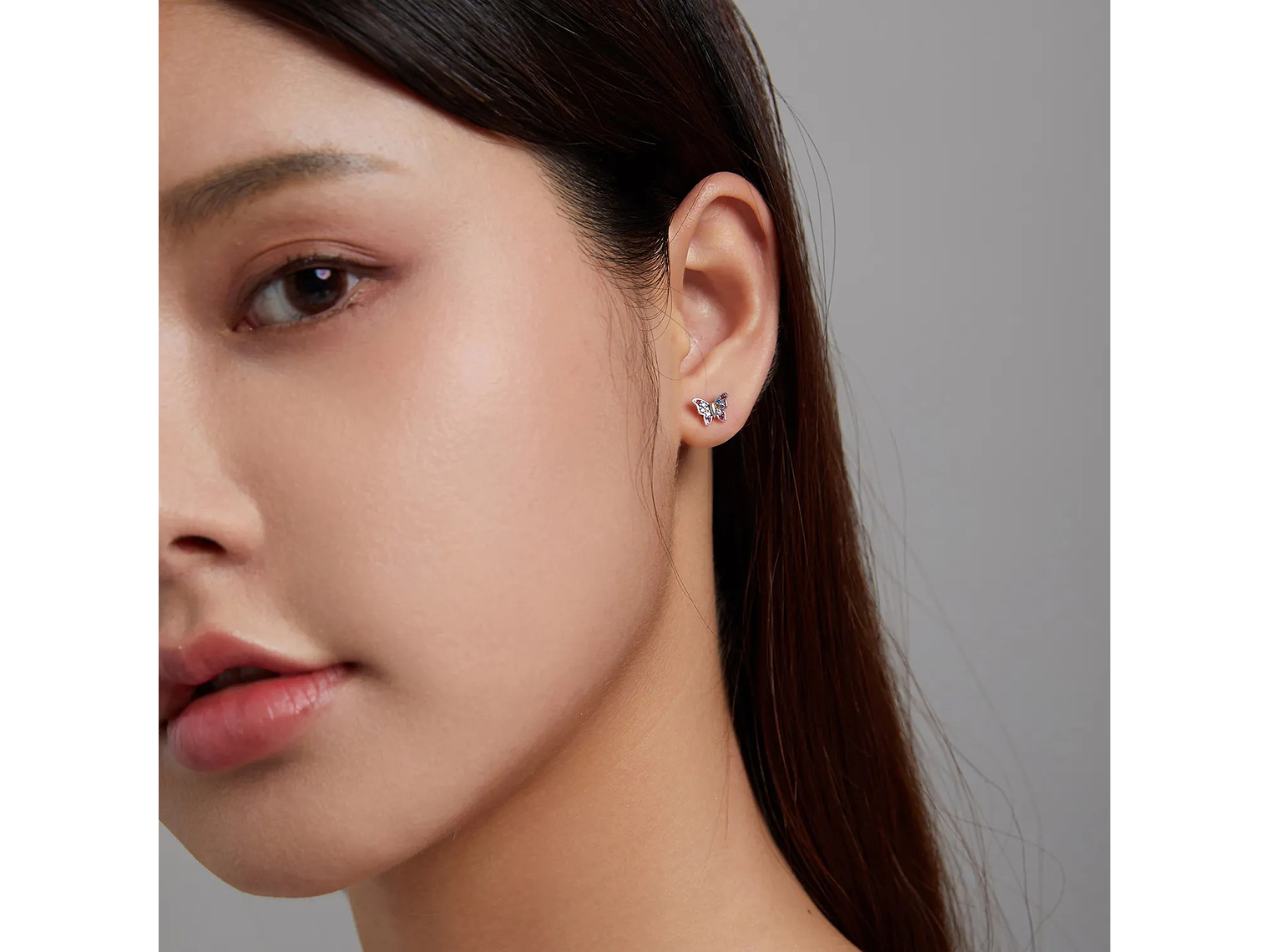 Aros Plata 925 Mini Mariposa Multicolor 4