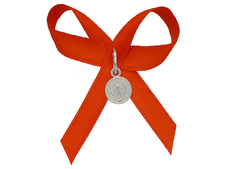 Medalla Plata 925 San Benito Bebe Cinta Roja 1